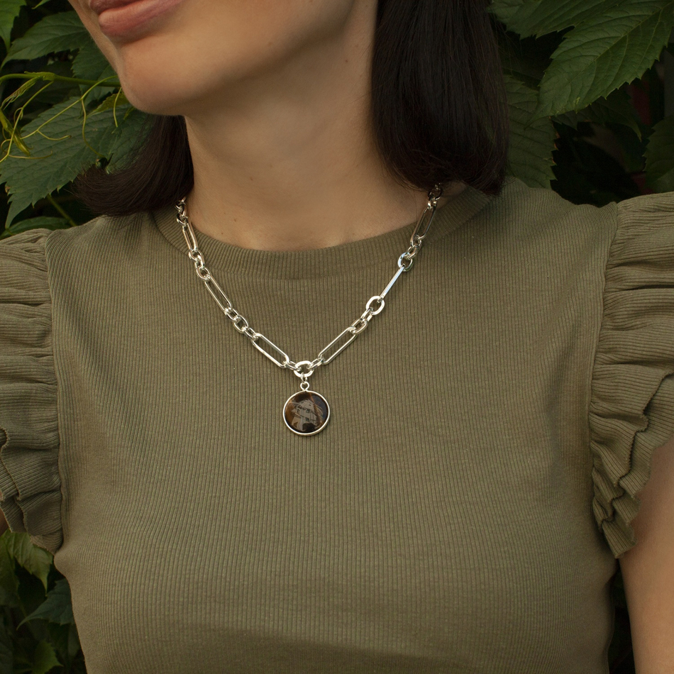 Колье Fiore Luna COFFE AGATE LN5148 BR/S
