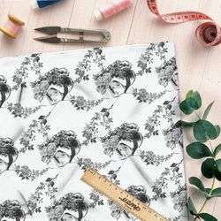 Ткань оксфорд 600 девушка в сером