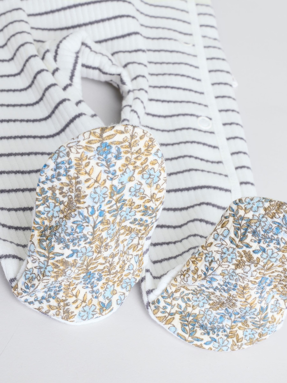 Комбинезон / Cлип для малышей Next E18-368, 3 шт., Белый, Бежевый, Голубой