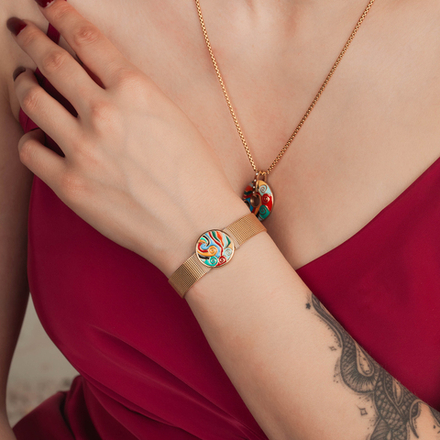 Браслет Fiore Luna на металическом ремешке CB03784-3 G