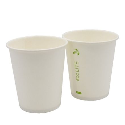 Стаканы бумажные однослойные 200/260мл SP9 белые ЭкоЛайт (50/1000шт)