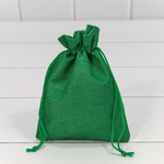 Мешочек 12х15см Лен искусственный (Зеленый)