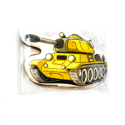 Пряник имбирный "Танк зеленый" 10*7 см