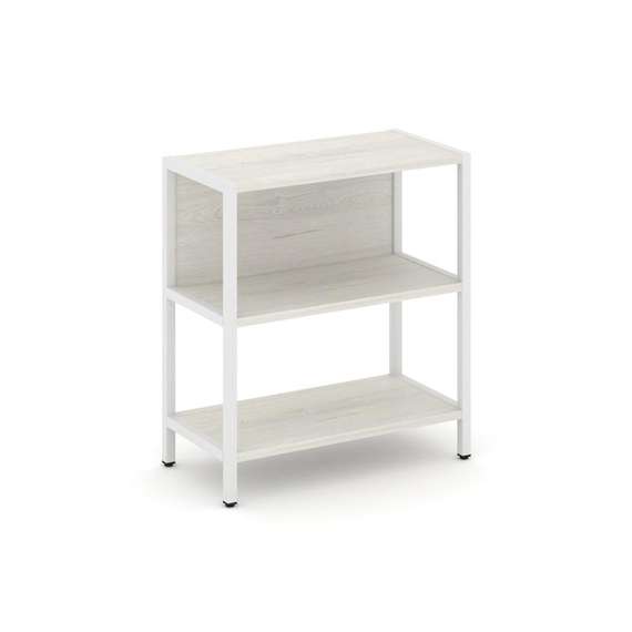 Shelf System Односекционный стеллаж двухярусный SN.STM-211 Дуб Наварра/Металл Белый 810*400*879