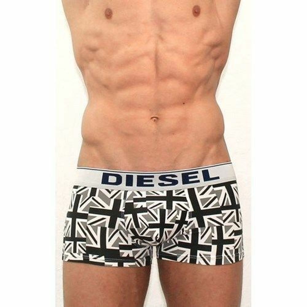 Мужские трусы боксеры с Британским Флагом черно-серые Diesel BLACK-GREY BRITISH FLAG BOXERS