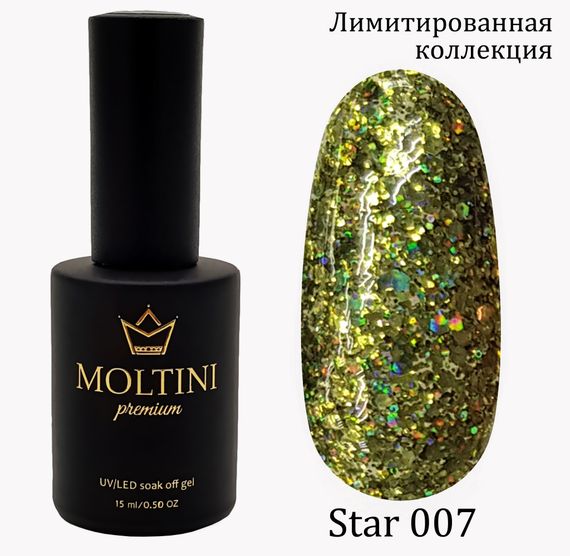 Гель-лак Moltini Premium STAR 007, 15 ml