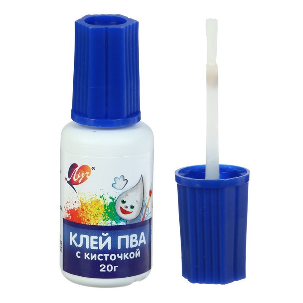 Клей ПВА с кисточкой «Луч» 20 г.