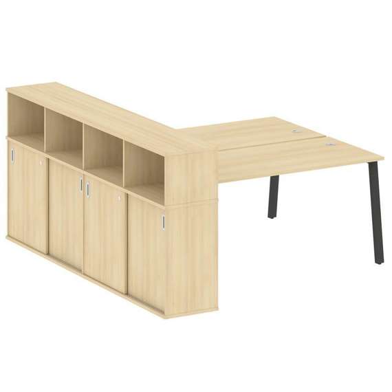 Метал Систем Рабочая станция с шкафом-купе на А-образном м/к БА.РС-СШК-4.4 Т