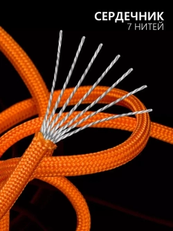 Паракорд 4 мм 7 жил ОДНОТОННЫЙ