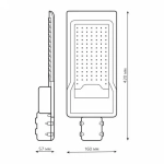 Св-к Gauss LED уличный  Avenue 100W 10000lm 3000K 190-250V IP65 420*160*57мм черн КСС "Ш" 629534100