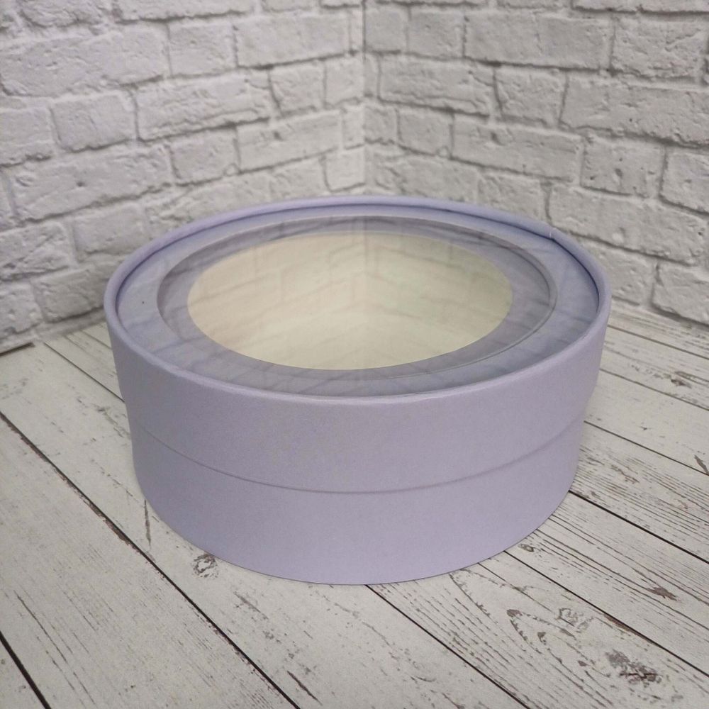 Коробка ШАЙБА с ПЭТ-крышкой 18*6 БЛЕДНО-ФИОЛЕТОВЫЙ