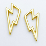 Подвеска Молния, позолота, размер 24*12 мм, цена за 1 шт