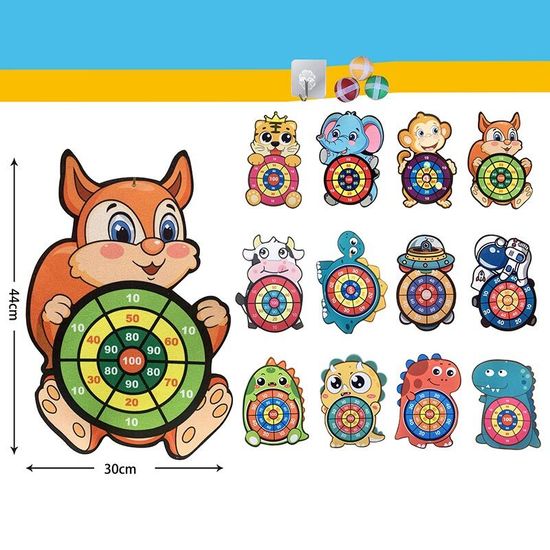 Дартс-липучка "Белочка" с шариками 48*30*1 см