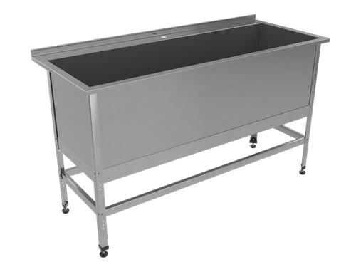 Ванна котломоечная односекционная "Бизнес" ВМБк, 1200x700x860 мм, с бортом