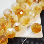 Цитрин, бусина шар 12мм, огранка, штучно