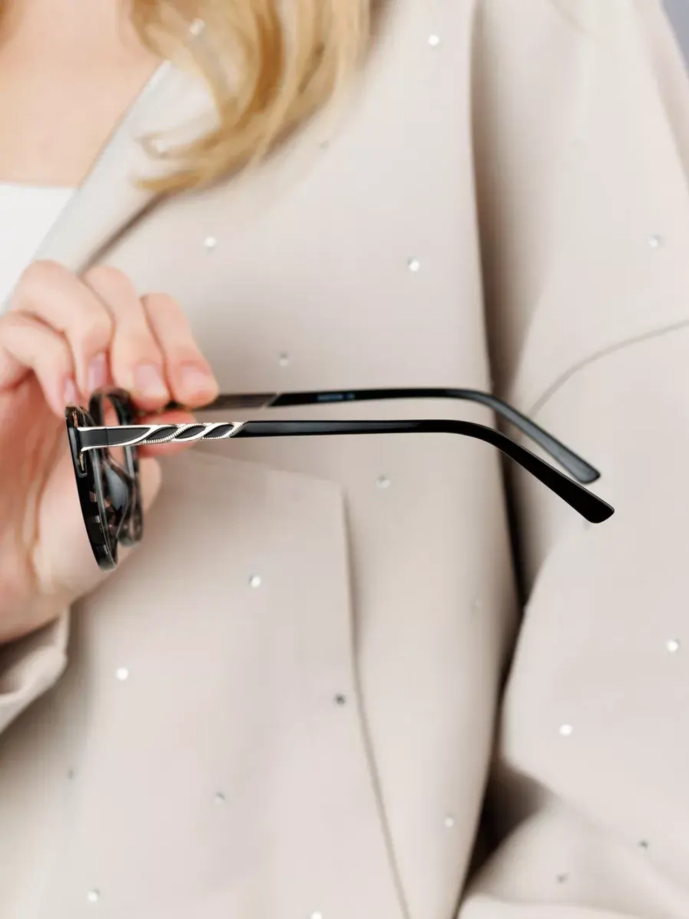 Оправа для очков для зрения пластиковая кошачий глаз