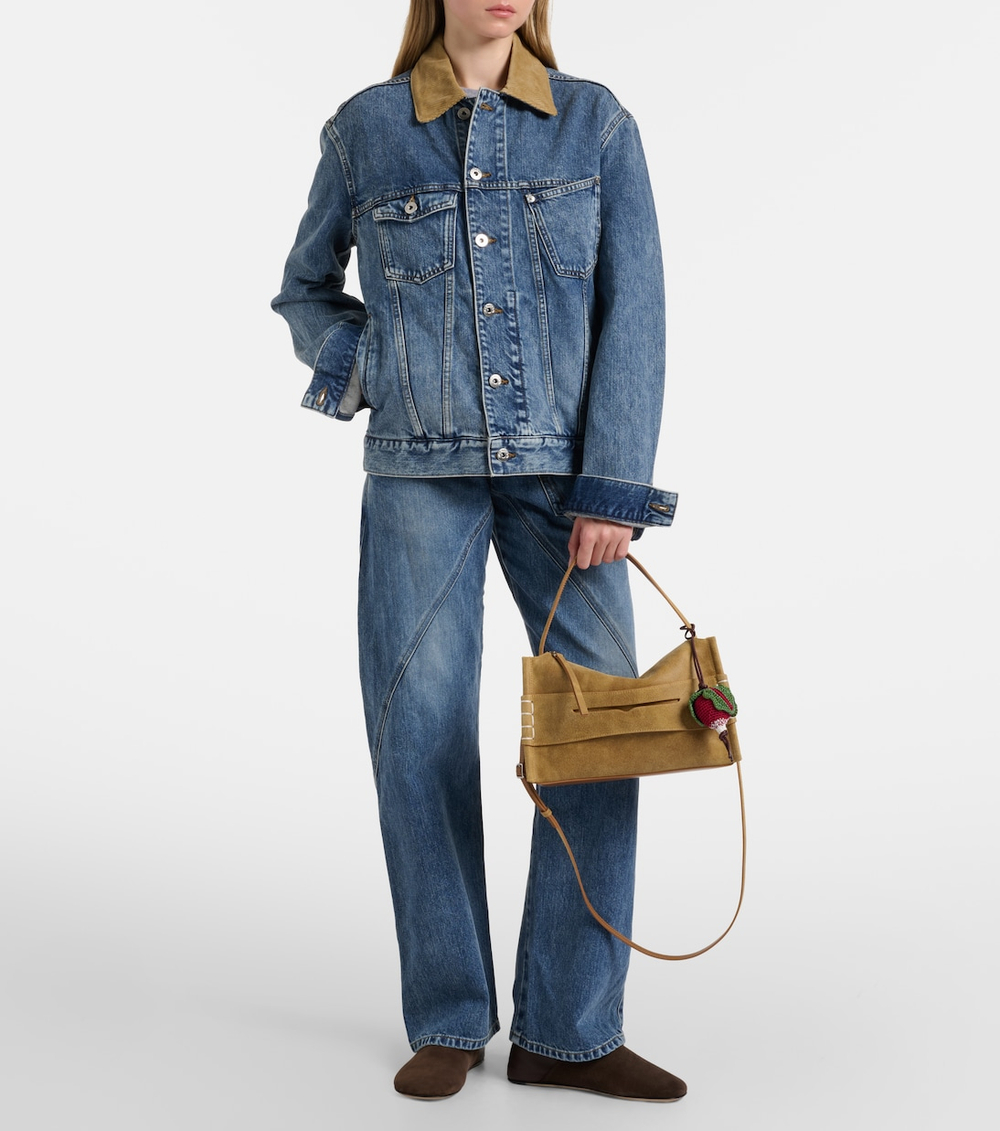 Сумка JW Anderson Loafer Small Suede "Beige"