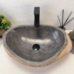 Раковина из речного камня RS-63588 (54*37*15) 0122