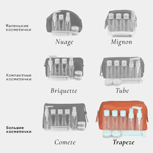 Несессер Trapèze из кожи теленка оранжевого цвета