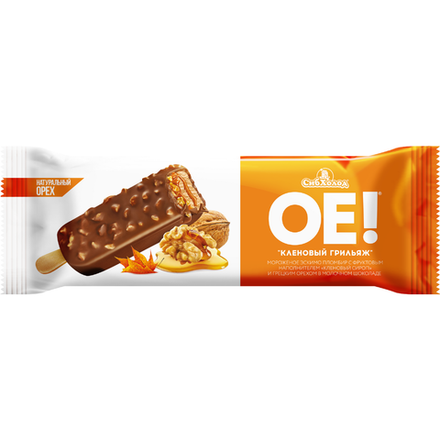 Мороженое ОЕ! СибХолод кленовый грильяж 74 гр