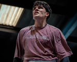 Футболка BOXRAW Poetry In Motion Oversized бордовая