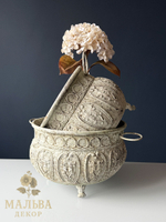 Набор из 2-х декоративных кашпо "Брокант" круглые из металла от CAMPO Home & Garden