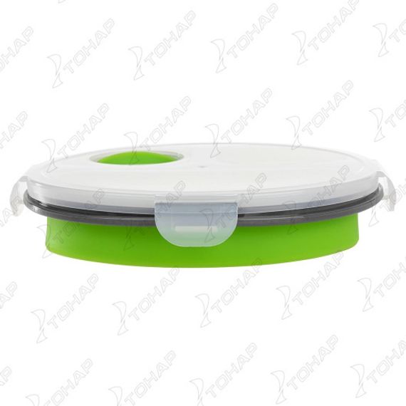 Контейнер силиконовый складной 3 отсека с ловилкой (PR-FH042) PR