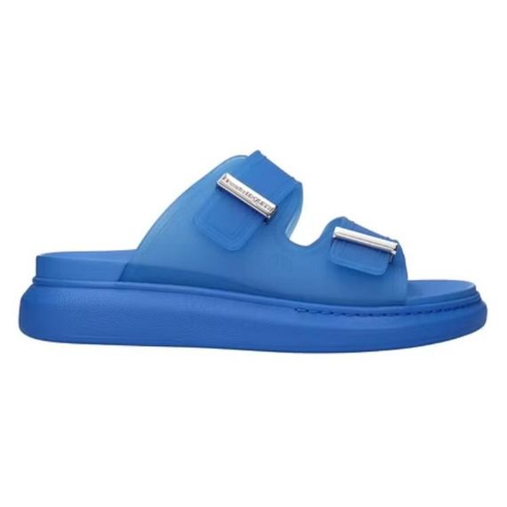 Alexander McQueen Mixed Transparent Rubber Sandal 'Blue'