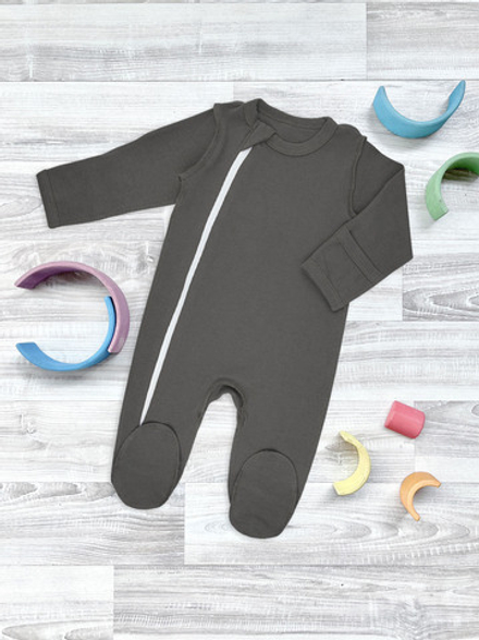 Комбинезон Mjölk Sleep and Play Steel Grey, швы наружу