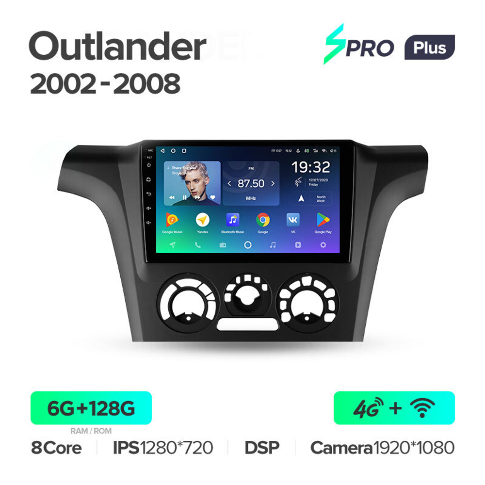 Teyes SPRO Plus 9" для Mitsubishi Outlander 1, Airtrek  2002-2008
