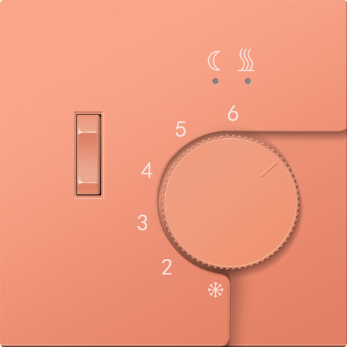 Накладка для регулятора температуры пола DTEF231, матовый коралл, серия R98