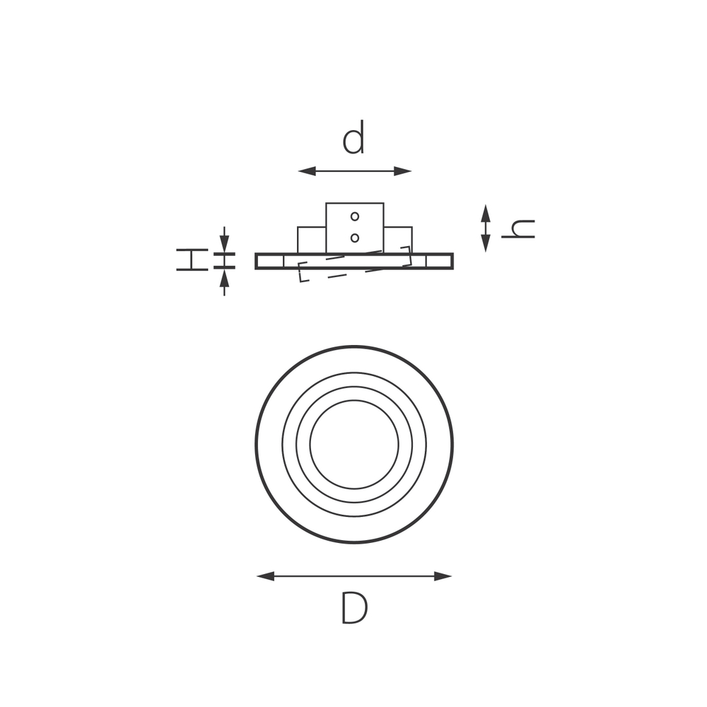 i61607 Светильник INTERO 16 ROUND GU10 (217616+217607)
