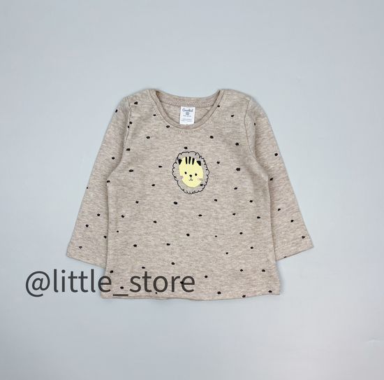 Лонгслив хлопковый "Бежевое сафари" крапинки