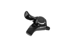Шифтер Shimano Tourney TX, TX30-LN, левый, 3 скорости (Friction), без индикатора, трос 1800мм, черный, без упаковки