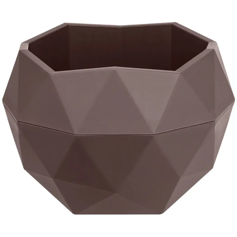 Кашпо для цветов пластиковое 0,45л d-12,3см «Топаз» Мокачино
