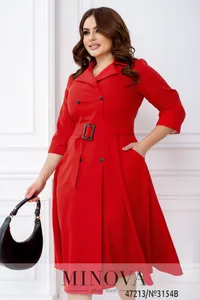 Платье 3154B-красный Minova