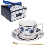 Чайная пара «Шарм» (кружка 270мл, блюдце,ложка) синяя