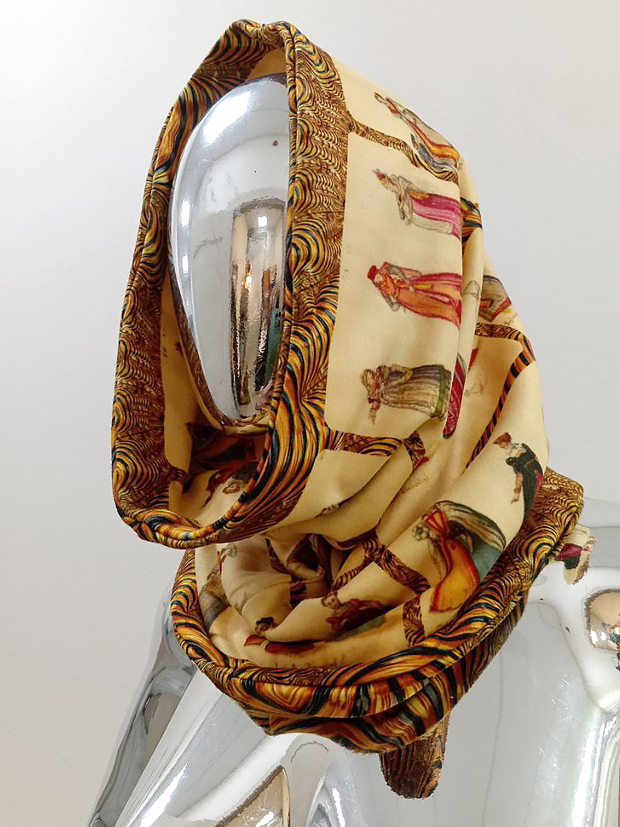 Двусторонний снуд "Дамские наряды» по мотивам иллюстраций с дамскими нарядами 16 века