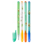 Ручка гелевая, Basir, цветные чернила, серия "Авокадо", ароматизированная с блёстками, 6 шт