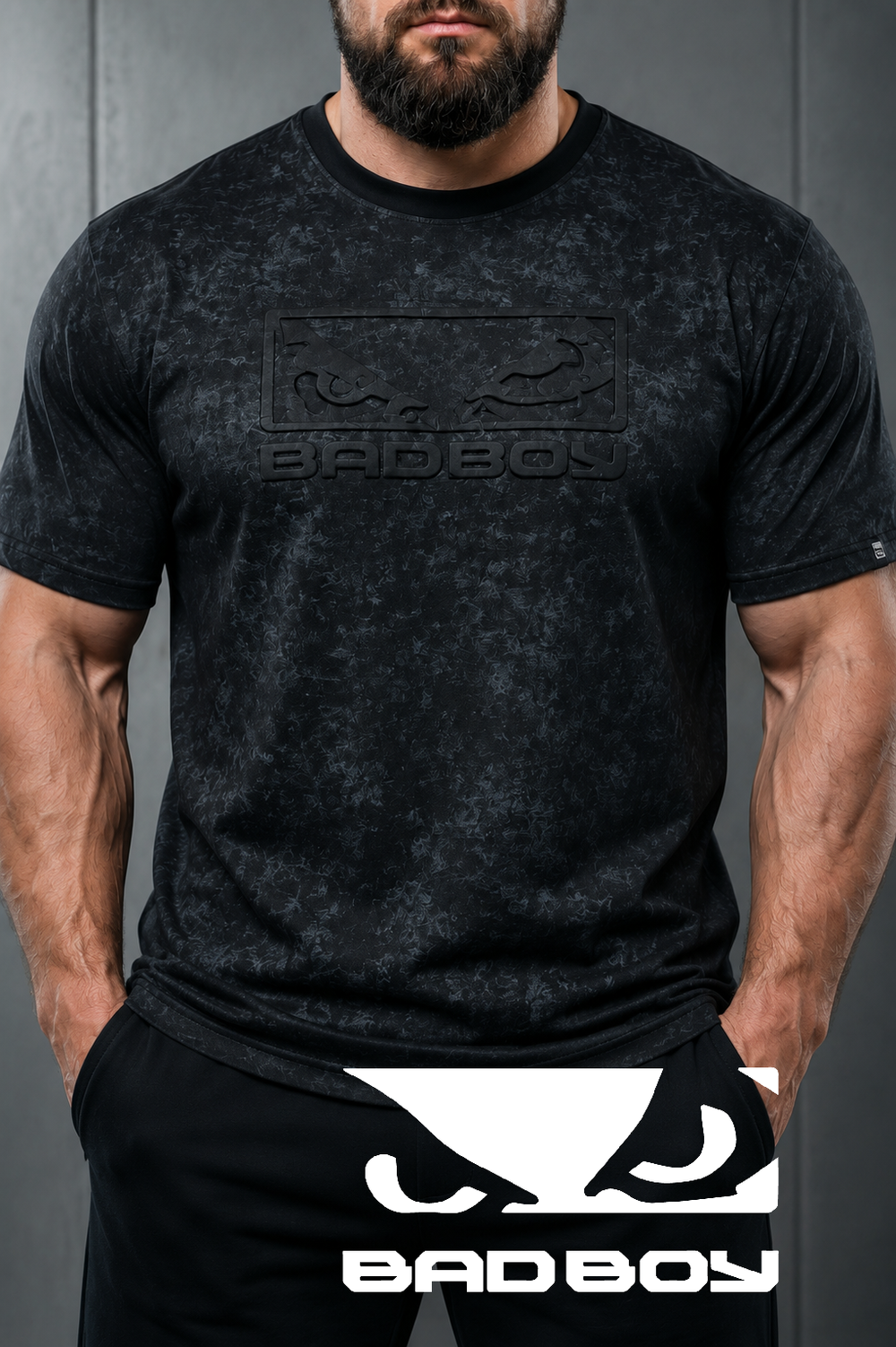 Футболка Bad Boy Embossing черная