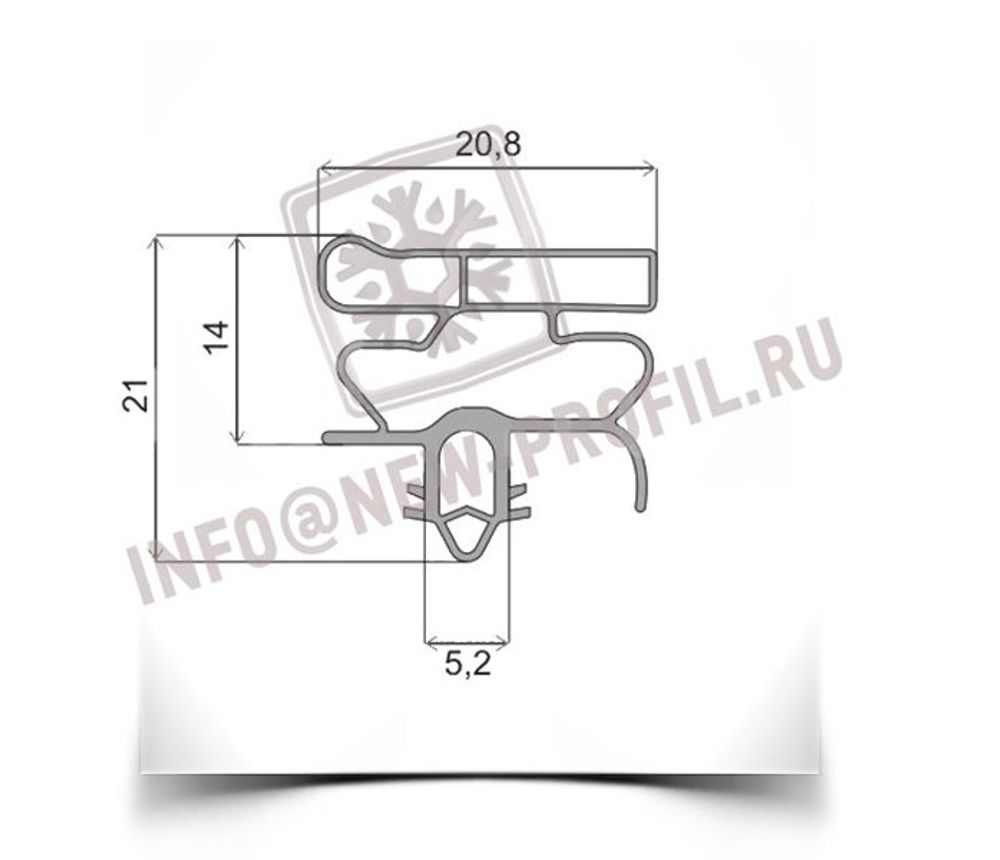 Уплотнитель холодильник Electrolux ERG 29700 м.к. 620*525 мм (010/010А АНАЛОГ)