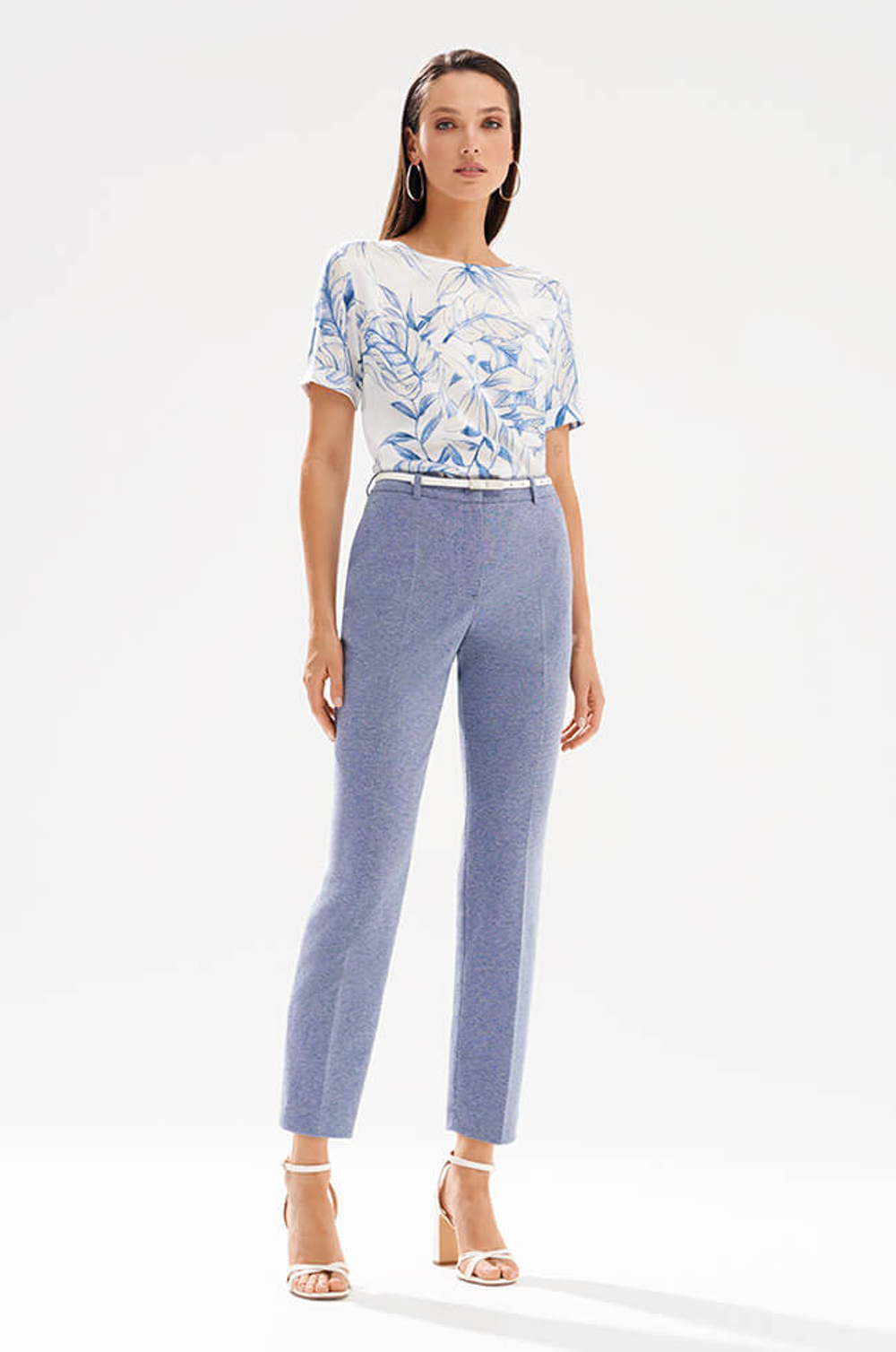 23542 Блузка женская (синий принт)