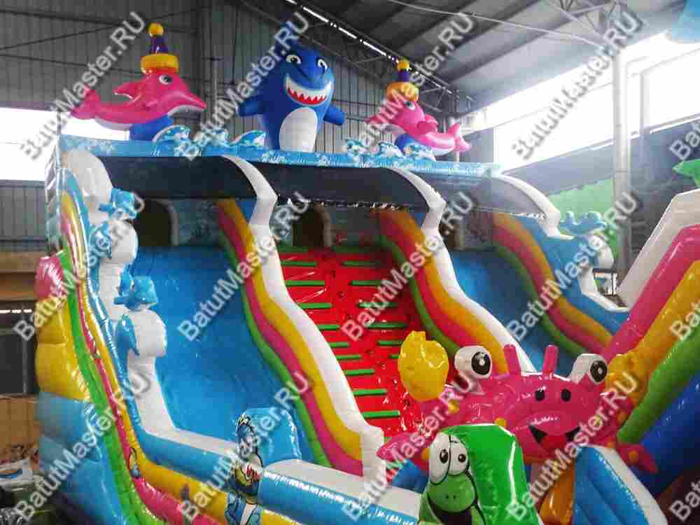Коммерческий надувной батут "На морском дне" 15*8*8 м