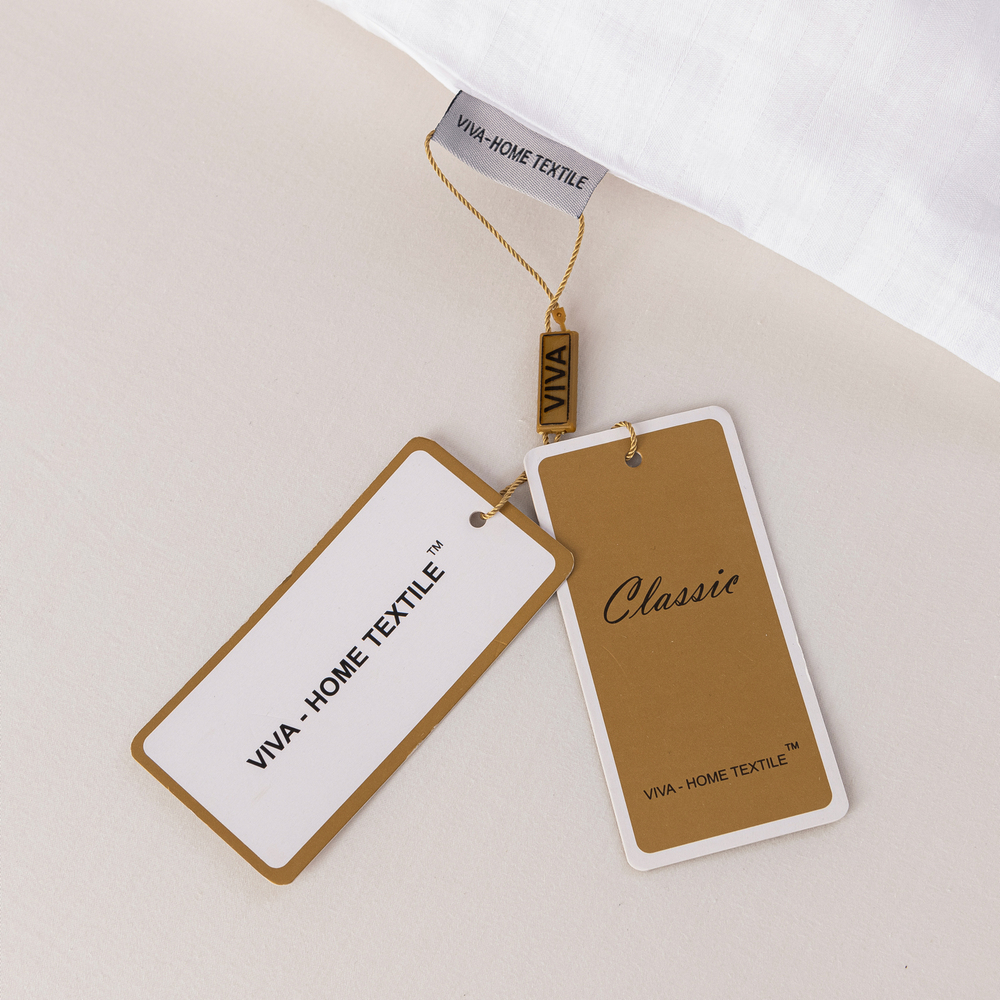 Постельное белье Страйп Сатин Однотонный Отель белый 1x1 CTH036157