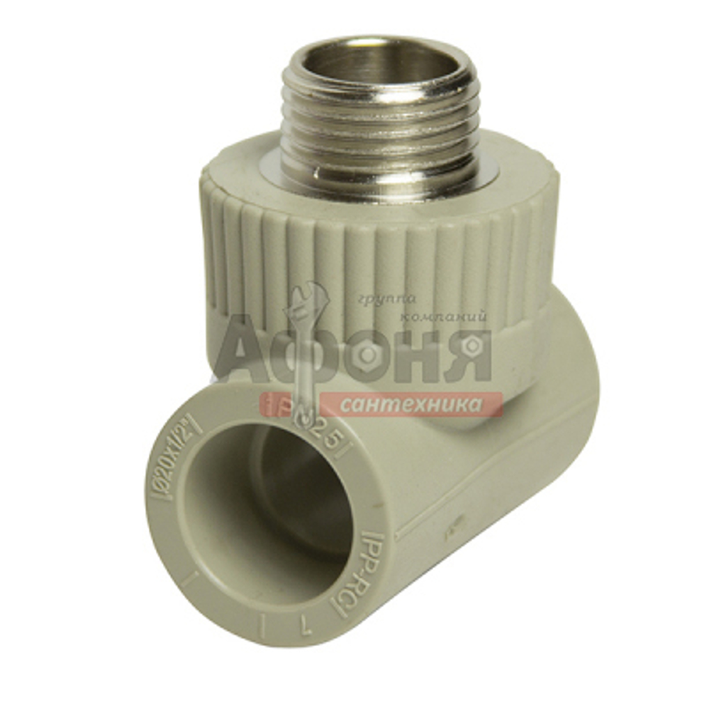 Тройник комб. нар 20х1/2''х20 VRT® СЕРЫЙ (Россия)