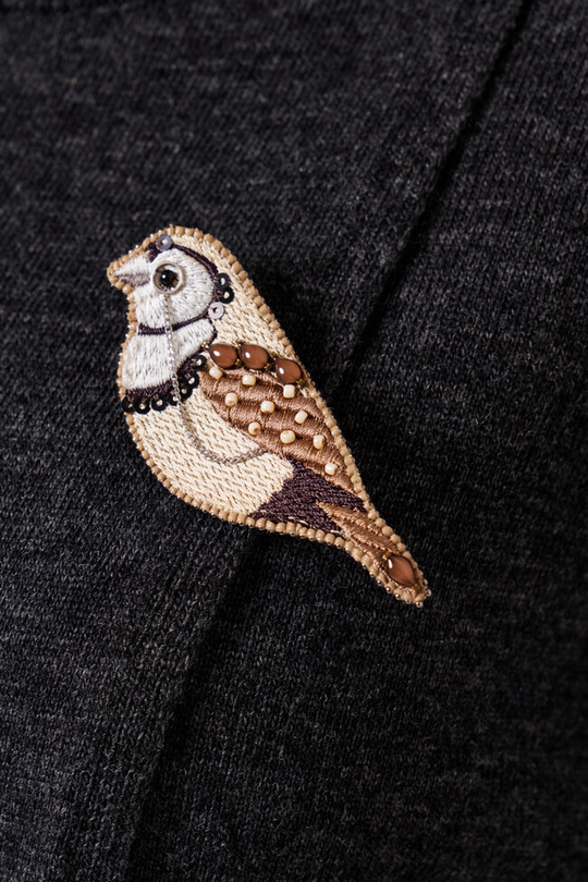 8400 Брошь (бежевый)