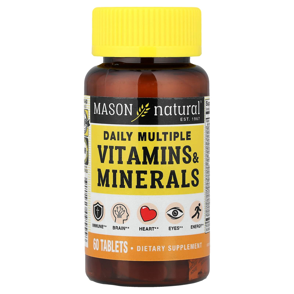 Mason Natural, ежедневный комплекс витаминов и минералов, 60 таблеток