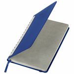 Ежедневник датированный 2023 А5 138x213 мм BRAUBERG "Original", под кожу, темно-синий/серый, 114122