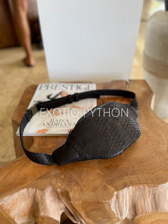 Мужская поясная сумка из кожи питона BG-384