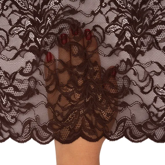 Кружево эластичное шоколад 22 см